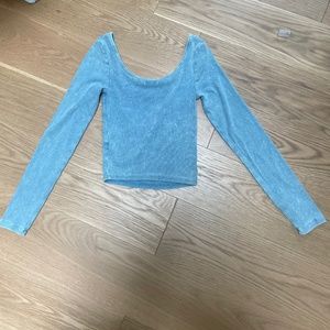Wild Fable blue long sleeve (cropped)